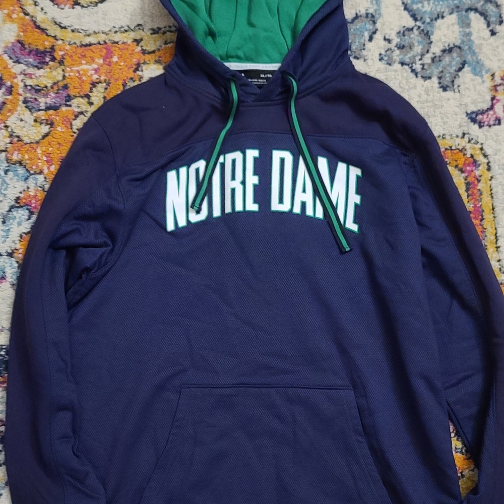 Mens Under Armour Notre Dame Navy Hoodie